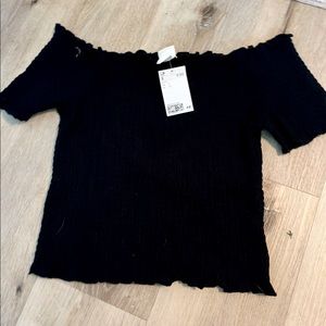 H&M Black Blouse Top